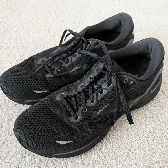 Brooks Other - Brooks Ghost 15 Men's Size 12 Running Shoes Gym Sneakers Triple Black1103934D020